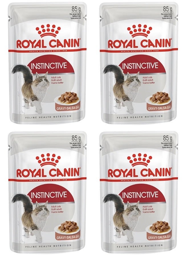 رويال كانين طعام رويال كانين إنستينكتيف للقطط البالغة بنكهة المرق - 4 أكياس × 85 غرام - Image 1